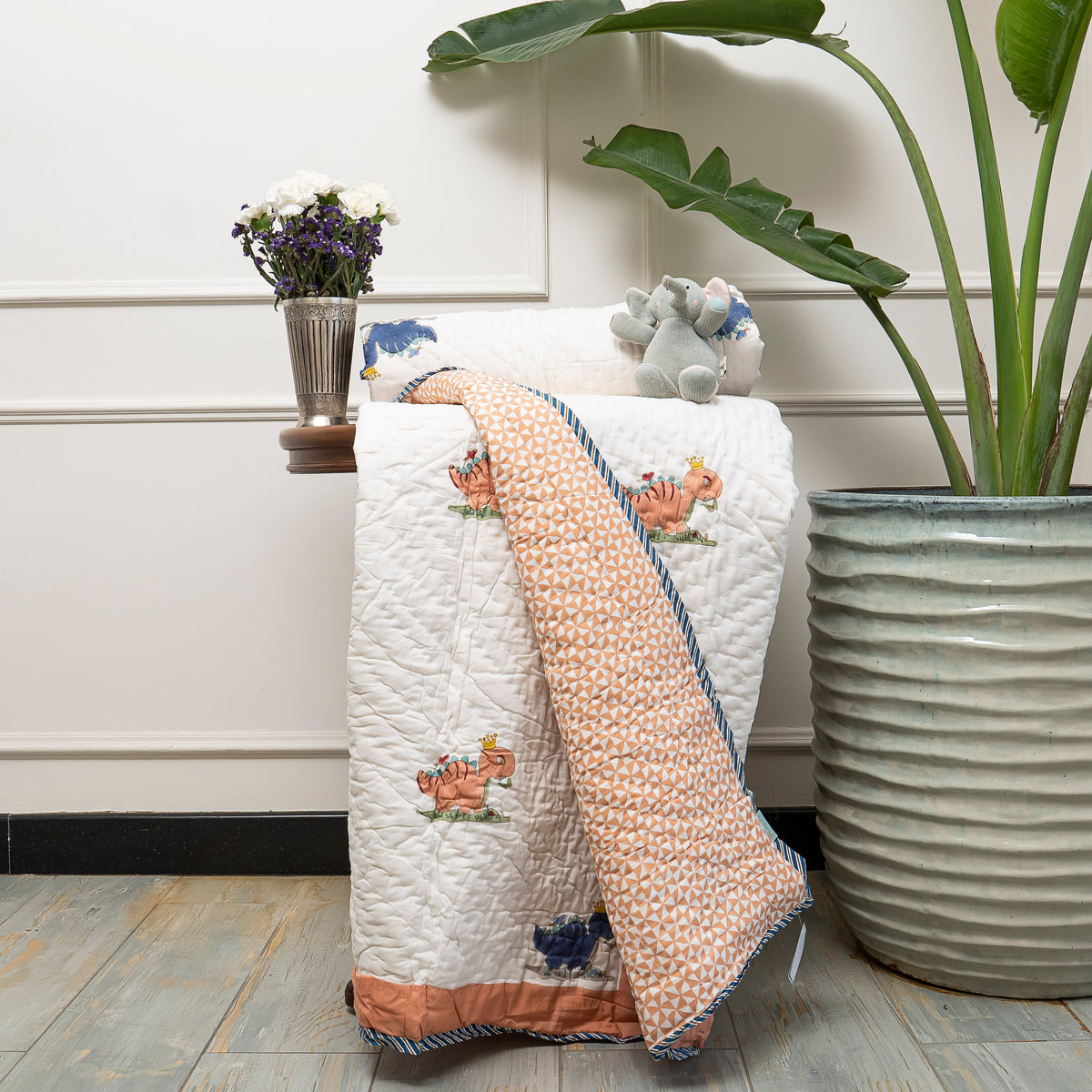 Dino World Reversible Kids Quilt