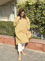 NOOR - Mustard Yellow One Size Cotton Kurta Set