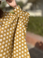 NOOR - Mustard Yellow One Size Cotton Kurta Set