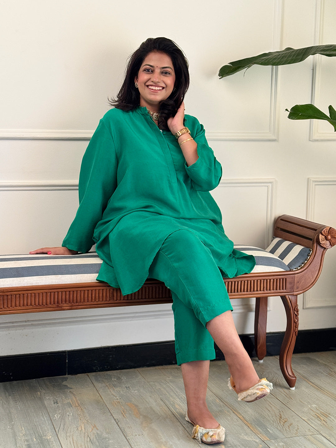 RAAGA - Emerald Pure Silk Kurta Set