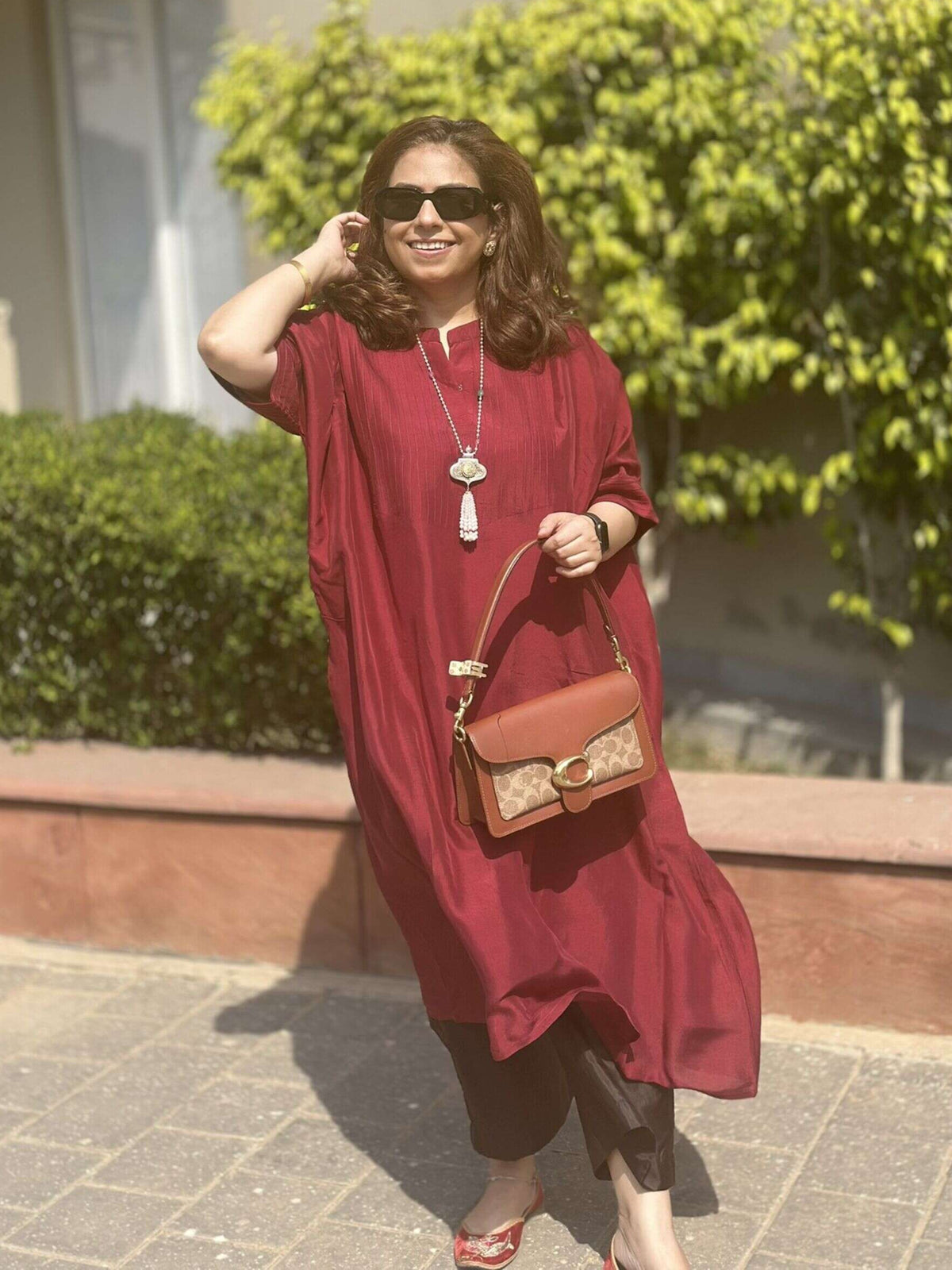 MEHER - Gerua Pure Silk Co-ord set (Loose Fit / One Size)