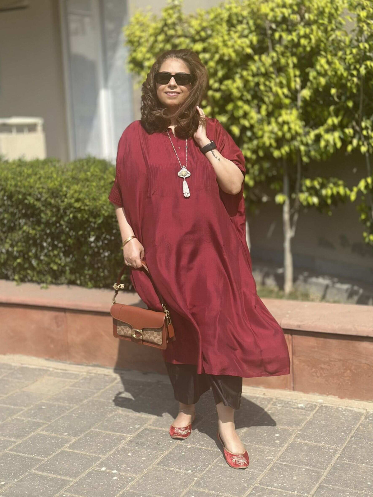 MEHER - Gerua Pure Silk Co-ord set (Loose Fit / One Size)