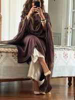 SITARA - Espresso Brown Pure Silk Co-ord set (Loose Fit / One Size)