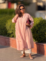 SITARA - Dusty Pink Pure Silk Co-ord set (Loose Fit / One Size)