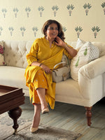 SEHAR - Marigold Pure Silk Kurta / Kurta Set