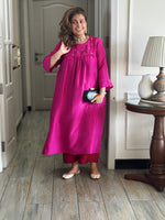Mishri - Charm Pink Pure Silk Kurta Set