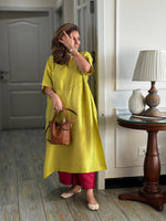 SITARA - Amaltas Pure Silk Co-ord set (Loose Fit / One Size)