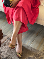 SITARA - Hibiscus Red Pure Silk Co-ord set (Loose Fit / One Size)