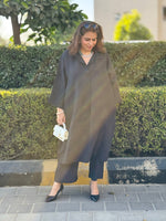 Maala -Coal Black Silk Loose Fit Kurta with Pants