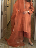 PARV - Kumkum Pure Silk Kurta Set