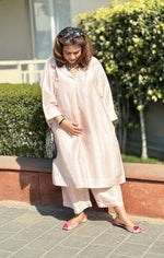 Maala -Blush Petal Silk Loose Fit Kurta with Pants