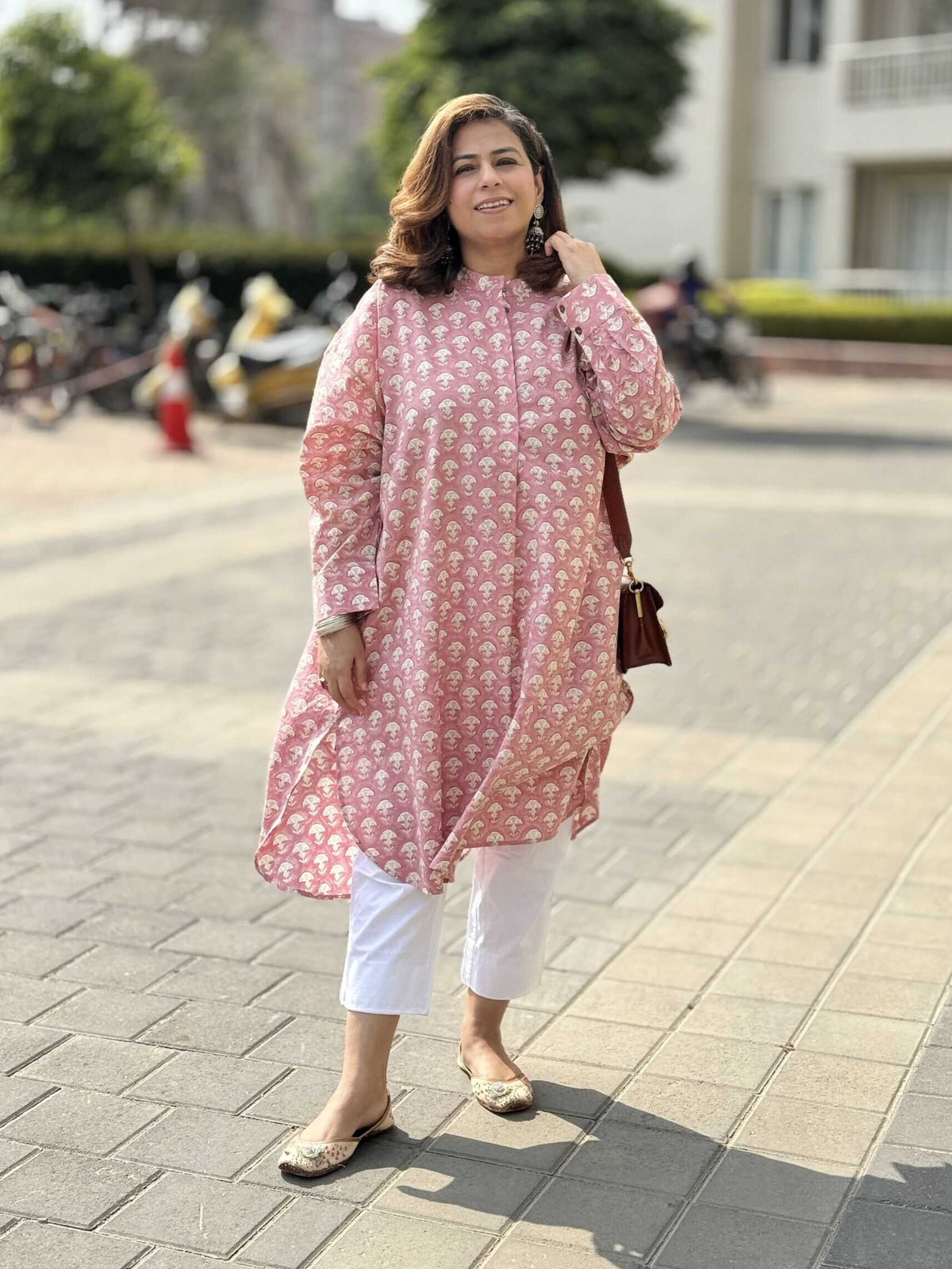 NOOR - Mushi Pink Kurta Set (Loose Fit / One Size)