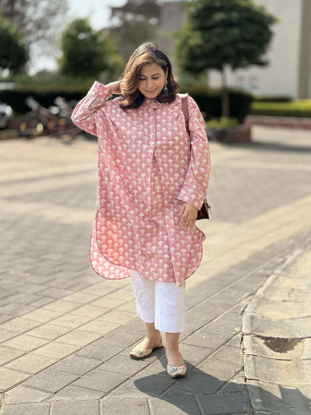 NOOR - Mushi Pink Kurta Set (Loose Fit / One Size)