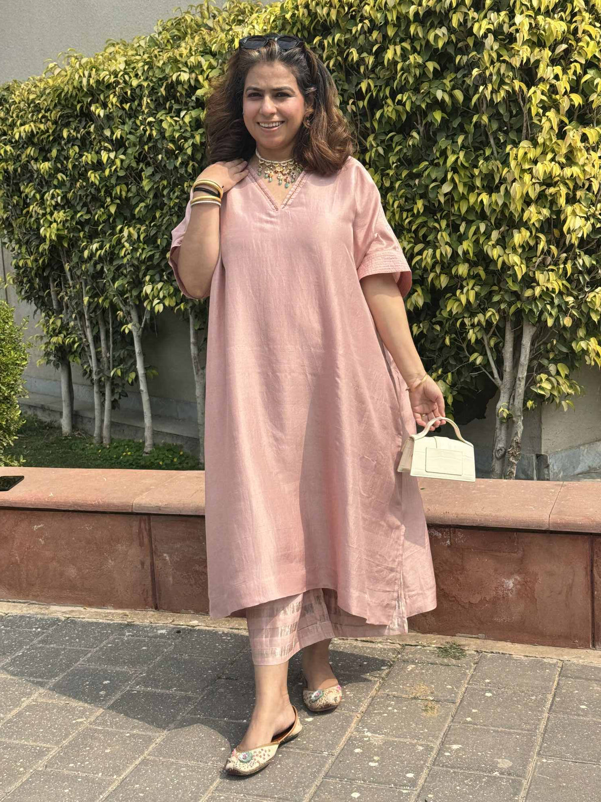 ZARIN - Seawood Pure Silk Kurta set (Loose Fit / One Size)