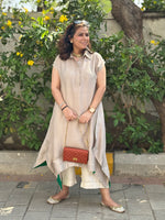 FIZA - Champagne Pure Silk Kurta