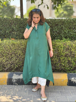 FIZA - Forest Green Pure Silk Kurta