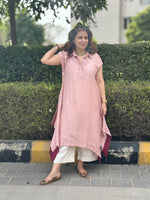 FIZA - Dusky Pink Pure Silk Kurta