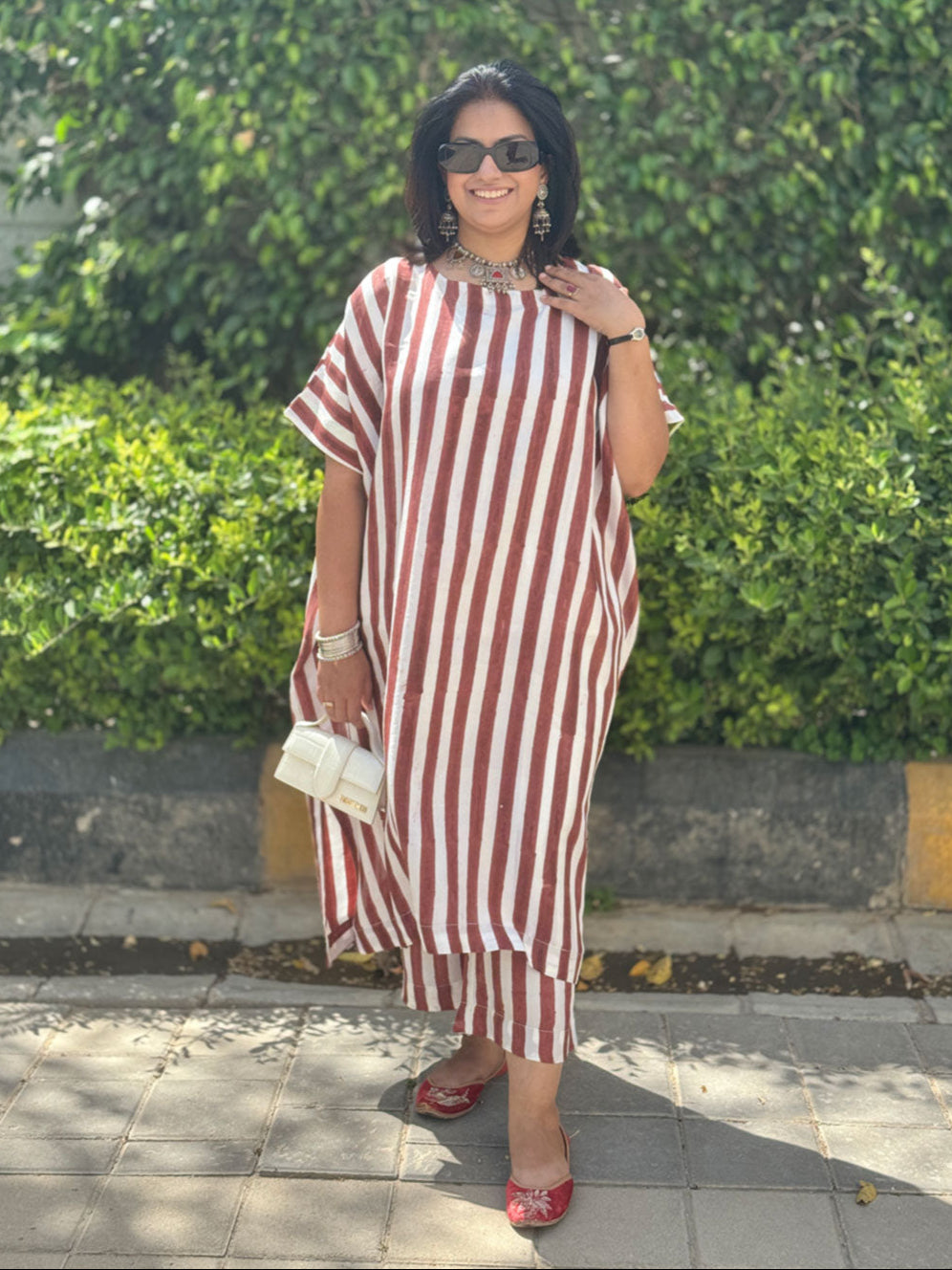 SAANJH - Stripes Pure Silk Kurta Set