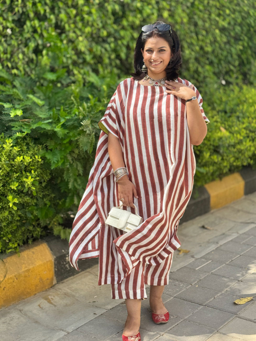 SAANJH - Stripes Pure Silk Kurta Set