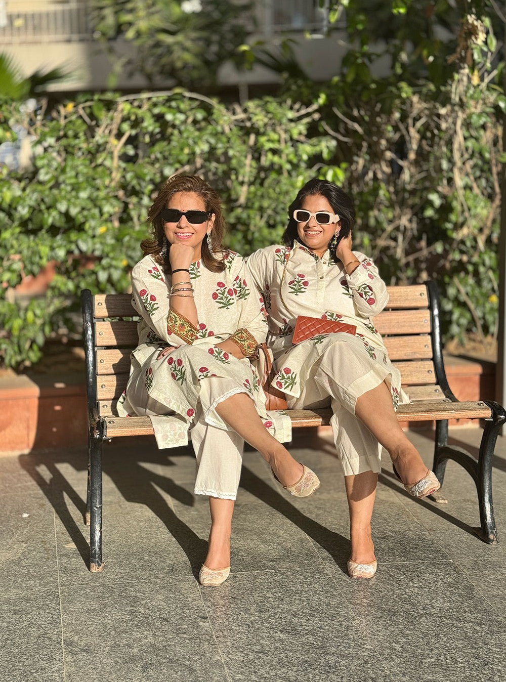 SAANJH - Poppy Bloom Cotton Kurta Set