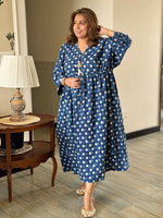 Summer Breeze Kaftan - Indigo Polki