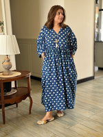 Summer Breeze Kaftan - Indigo Polki