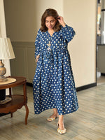 Summer Breeze Kaftan - Indigo Polki