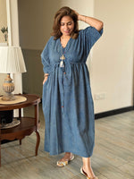 Summer Breeze Kaftan - Indigo Stripes