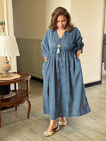 Summer Breeze Kaftan - Indigo Stripes