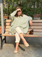 NOOR - Patina Green One Size Kurta Set (Loose Fit)