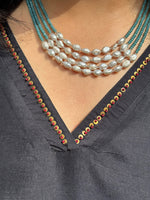 ZARIN - Noir Pure Silk Kurta set (Loose Fit / One Size)