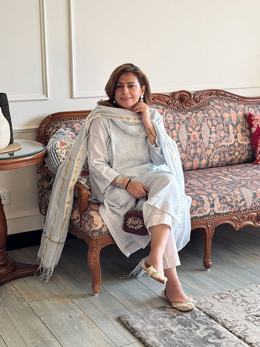 Sehaj - Neelima Kurta set with Dupatta (Loose Fit / One Size)