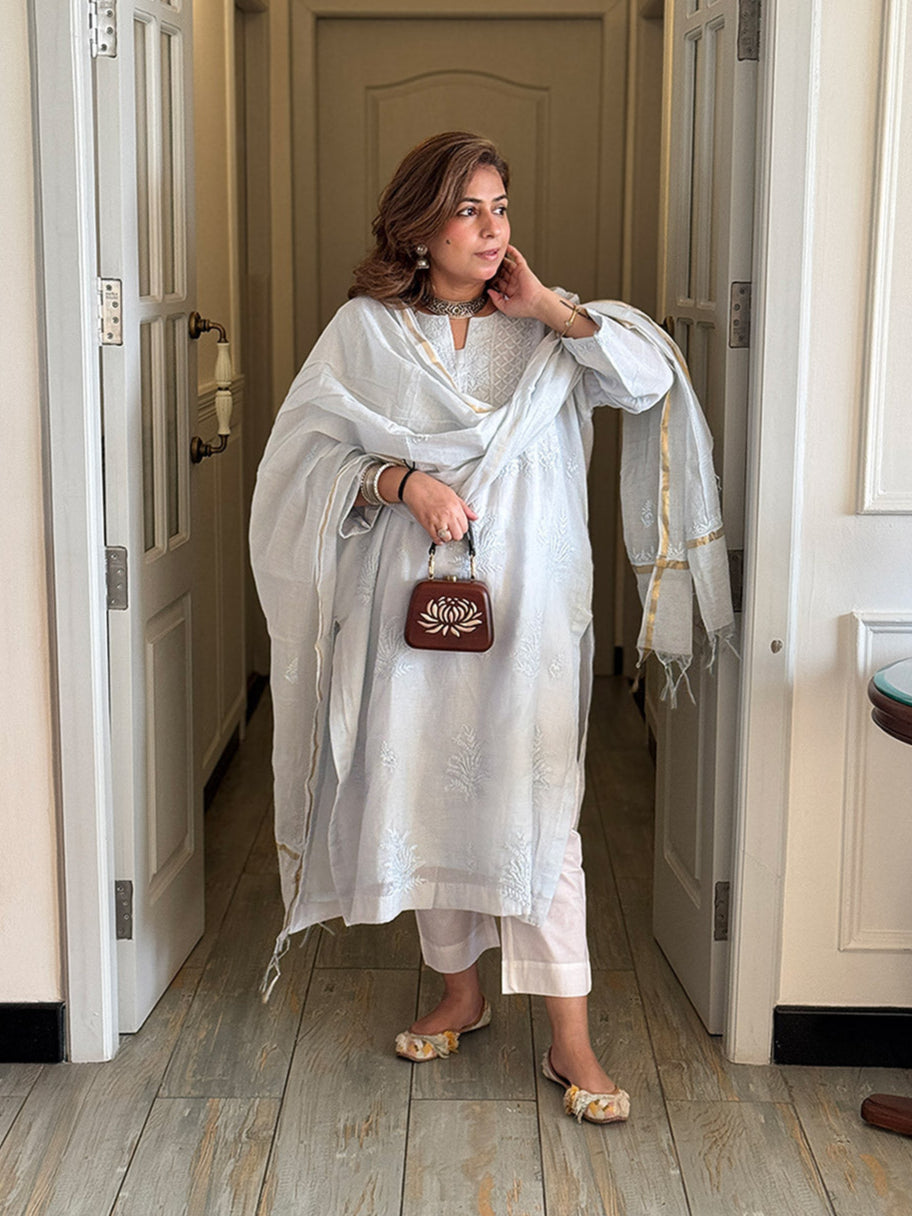 Sehaj - Neelima Kurta set with Dupatta (Loose Fit / One Size)