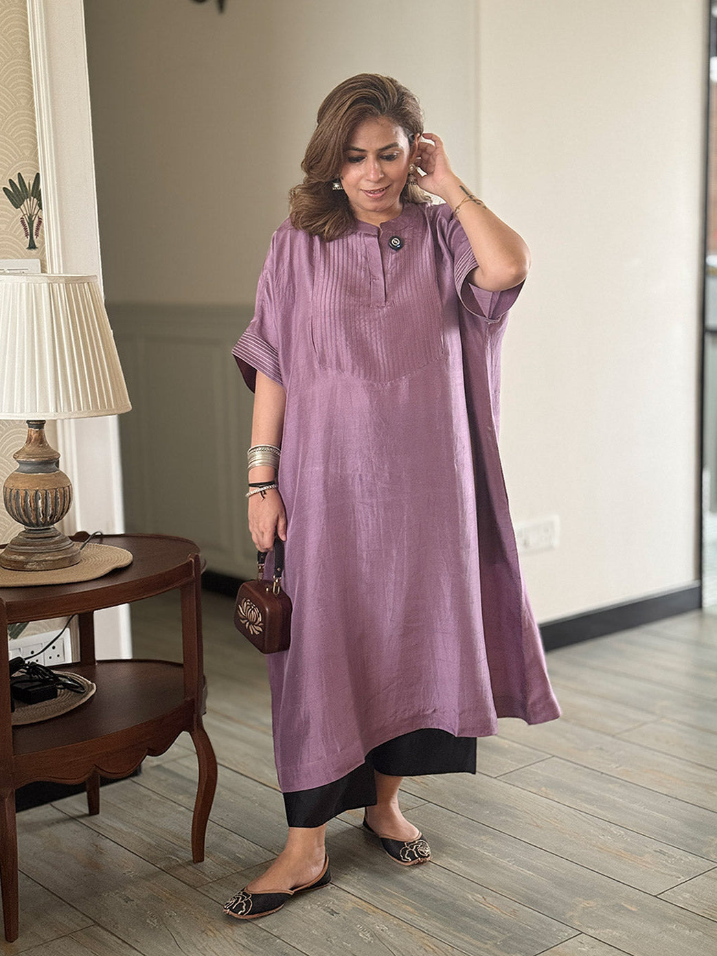 MEHER - Lavanya Pure Silk Kurta / Kurta set (Loose Fit / One Size)