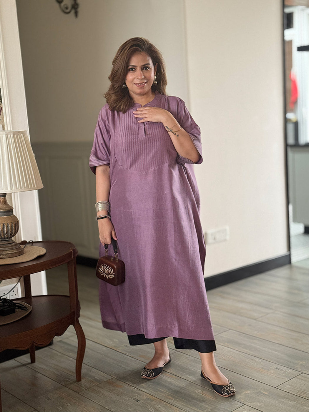 MEHER - Lavanya Pure Silk Kurta / Kurta set (Loose Fit / One Size)