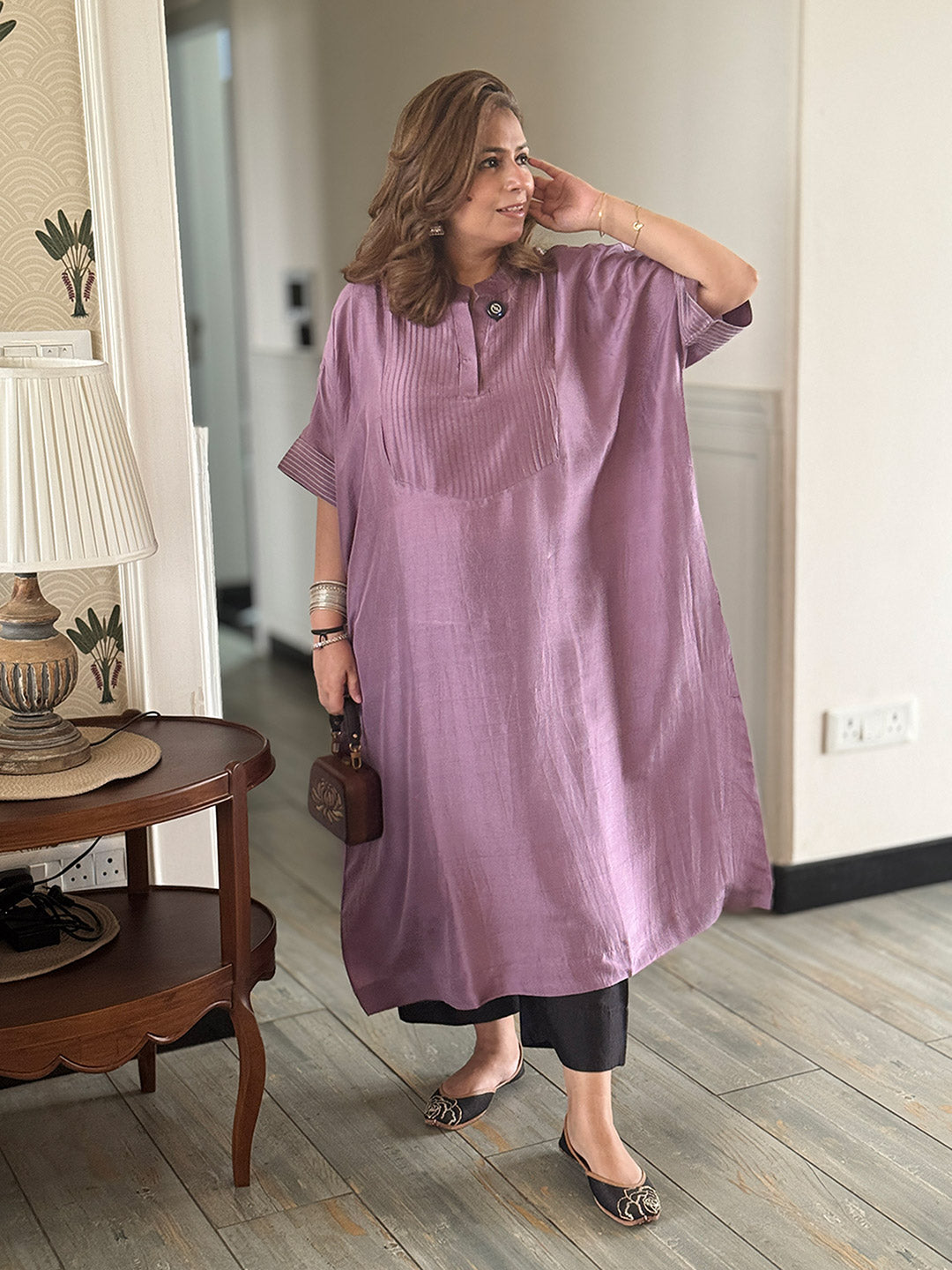 MEHER - Lavanya Pure Silk Kurta / Kurta set (Loose Fit / One Size)