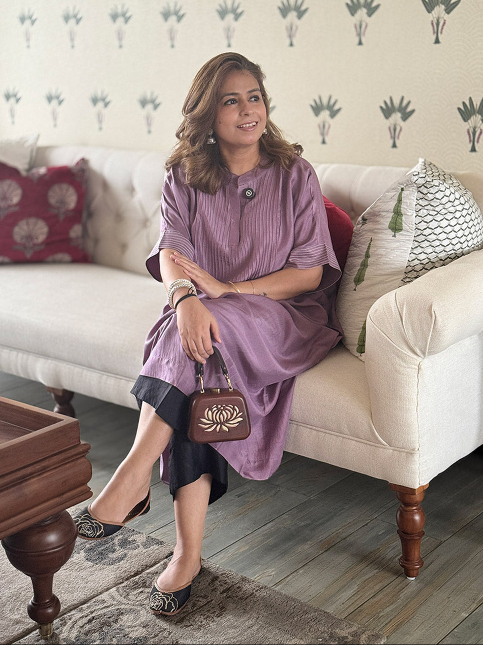 MEHER - Lavanya Pure Silk Kurta / Kurta set (Loose Fit / One Size)