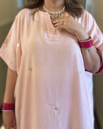 PARV - Aabha Pure Silk Embroidered Kurta set (Loose Fit / One Size)