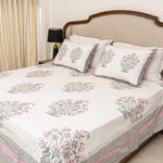 Magnolias Bedsheet with two Pillow Covers