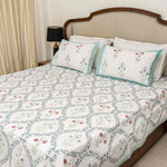 Turkish Jaal Bedsheet with two Pillow Covers