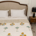 Marigold Poppies Reversible Quilt (Jaipuri Rajai)