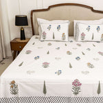 Orchid Tales Bedsheet with two Pillow Covers