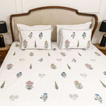 Orchid Tales Bedsheet with two Pillow Covers