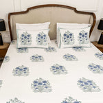 Blue Bells Bedsheet with two Pillow Covers