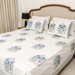 Blue Bells Bedsheet with two Pillow Covers