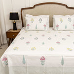 Mughal Garden Bedsheet with two Pillow Covers