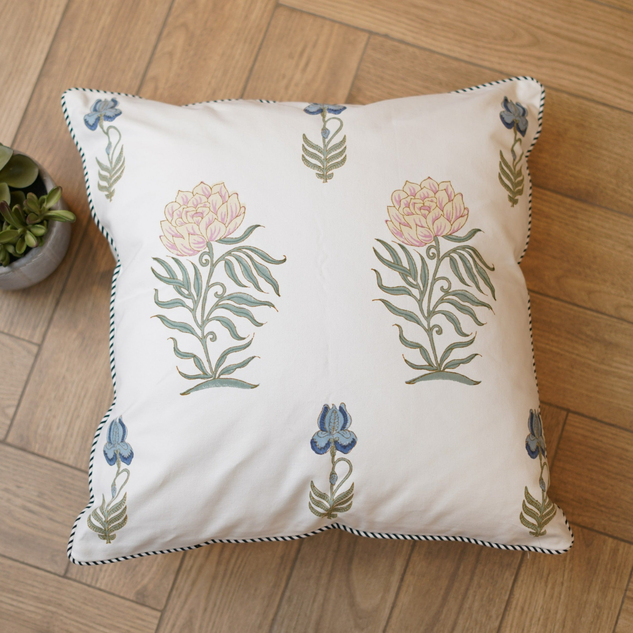 Fulwari Rose REVERSIBLE Cotton Cushion Cover