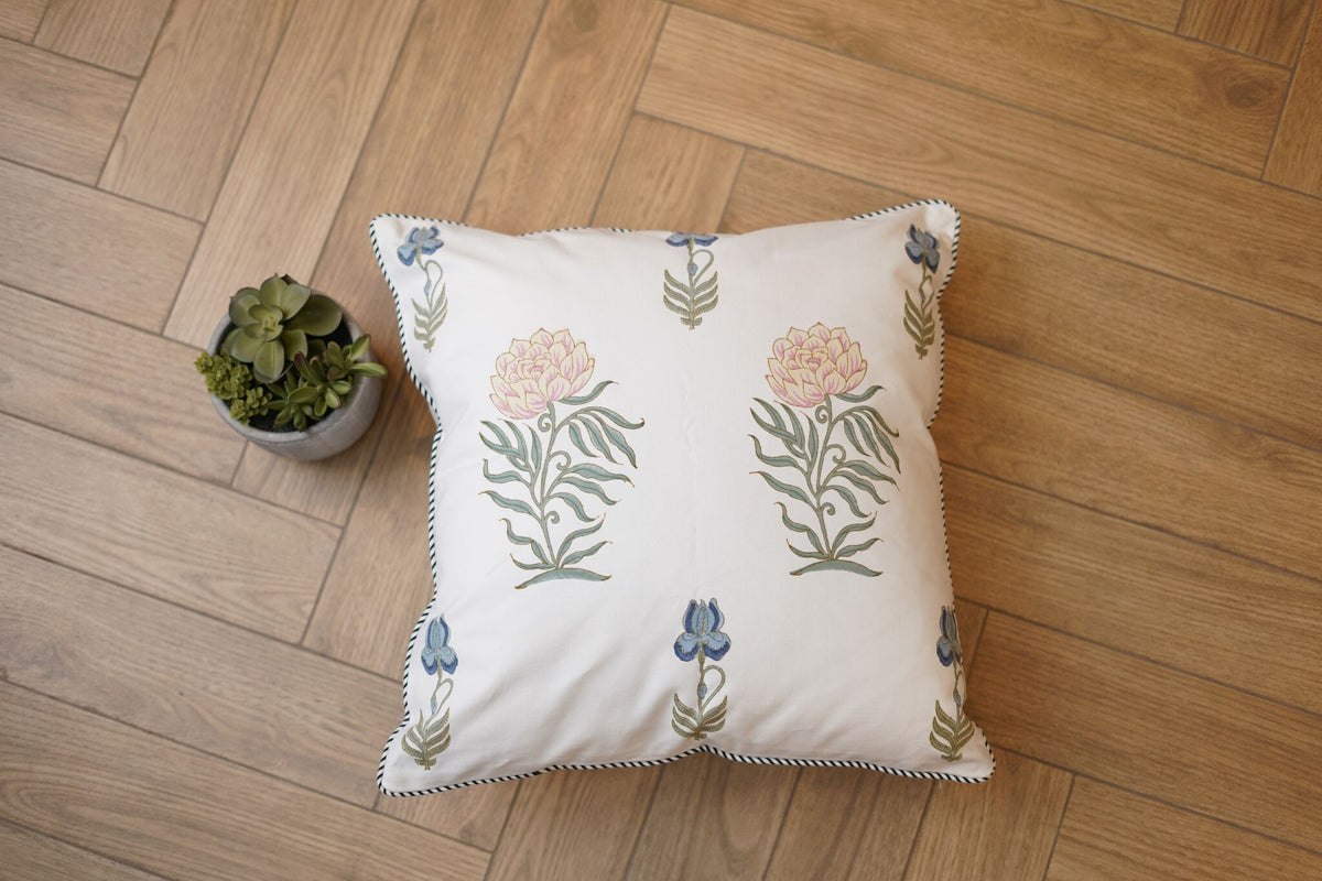 Fulwari Rose REVERSIBLE Cotton Cushion Cover