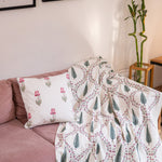 Pink Lily Reversible Cushion Cover