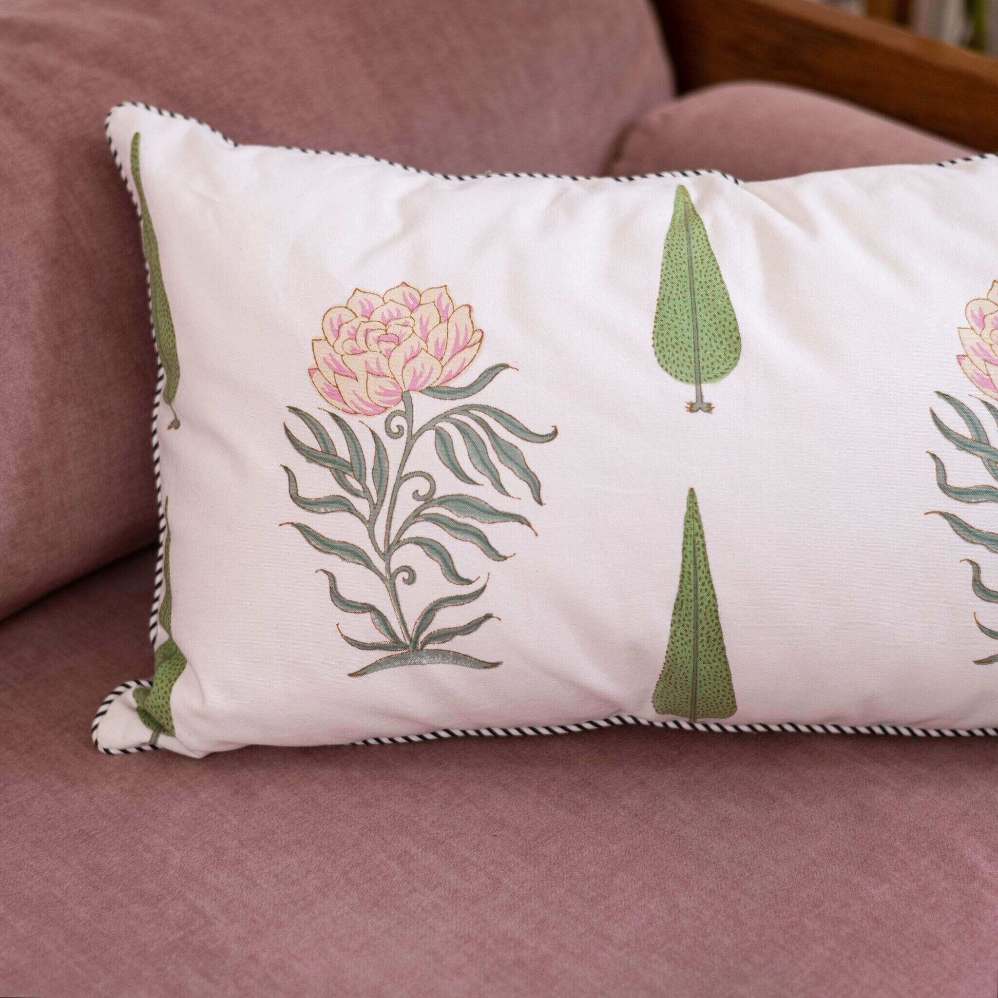 Fulwari Rose Cotton Lumber Cushion Cover